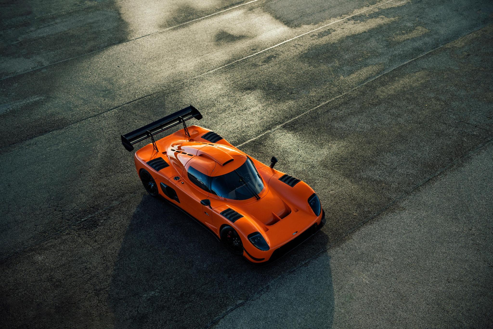 Peregryn performance car on a racetrack